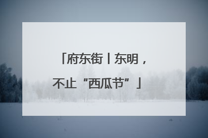府东街丨东明，不止“西瓜节”