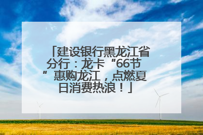 建设银行黑龙江省分行：龙卡“66节”惠购龙江，点燃夏日消费热浪！