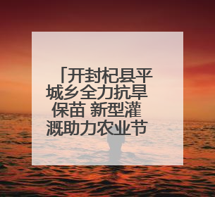 开封杞县平城乡全力抗旱保苗 新型灌溉助力农业节本增效
