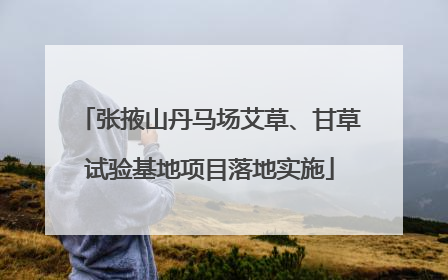张掖山丹马场艾草、甘草试验基地项目落地实施