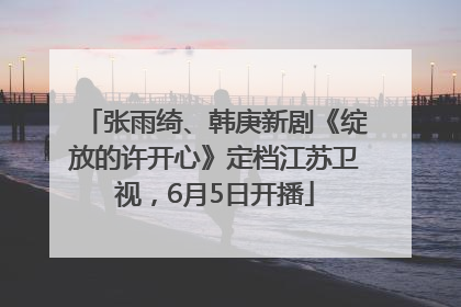张雨绮、韩庚新剧《绽放的许开心》定档江苏卫视，6月5日开播