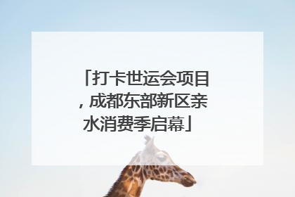 打卡世运会项目，成都东部新区亲水消费季启幕