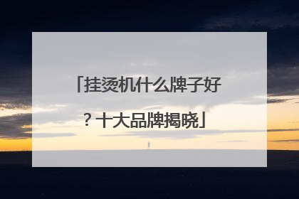 挂烫机什么牌子好？十大品牌揭晓