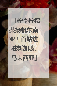 柠季柠檬茶扬帆东南亚！首站进驻新加坡、马来西亚