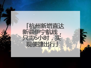 杭州新增直达新疆伊宁航线，只需6小时，实现便捷出行