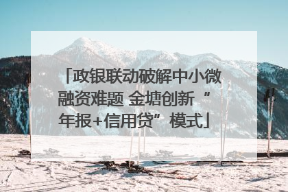 政银联动破解中小微融资难题 金塘创新“年报+信用贷”模式