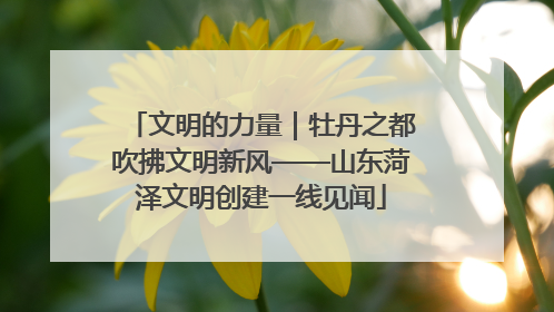 文明的力量|牡丹之都吹拂文明新风——山东菏泽文明创建一线见闻
