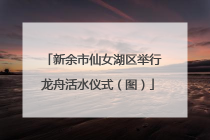 新余市仙女湖区举行龙舟活水仪式（图）