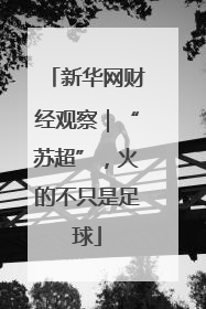 新华网财经观察｜“苏超”，火的不只是足球