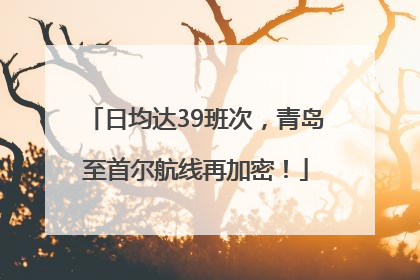 日均达39班次，青岛至首尔航线再加密！