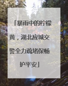 暴雨中的柠檬黄，湖北应城交警全力疏堵保畅护平安