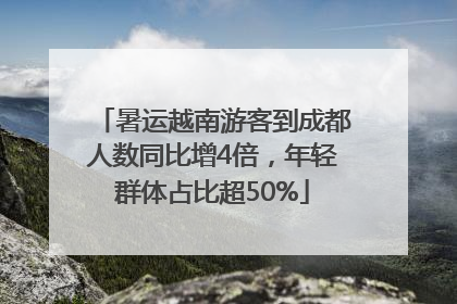 暑运越南游客到成都人数同比增4倍，年轻群体占比超50%