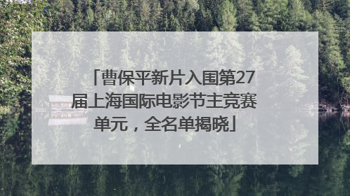 曹保平新片入围第27届上海国际电影节主竞赛单元，全名单揭晓