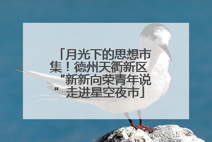 月光下的思想市集！德州天衢新区“新新向荣青年说”走进星空夜市