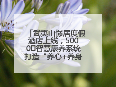武夷山憬居度假酒店上线，5000㎡智慧康养系统打造“养心+养身”双重体验