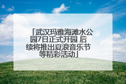 武汉玛雅海滩水公园7日正式开园 后续将推出夏浪音乐节等精彩活动