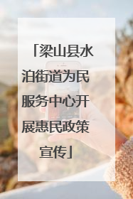 梁山县水泊街道为民服务中心开展惠民政策宣传