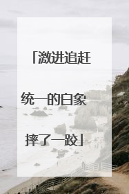 激进追赶统一的白象摔了一跤