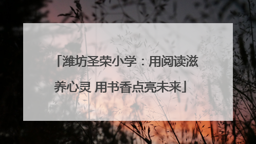 潍坊圣荣小学：用阅读滋养心灵 用书香点亮未来