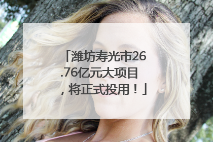 潍坊寿光市26.76亿元大项目，将正式投用！