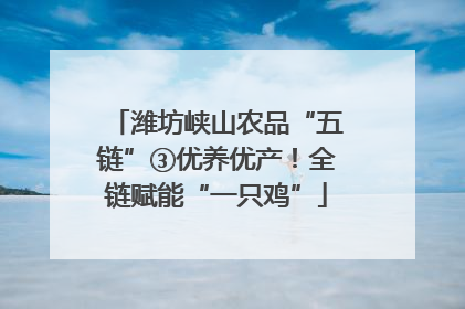 潍坊峡山农品“五链”③优养优产！全链赋能“一只鸡”