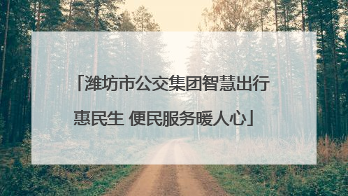 潍坊市公交集团智慧出行惠民生 便民服务暖人心