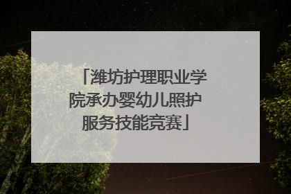 潍坊护理职业学院承办婴幼儿照护服务技能竞赛