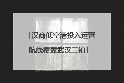 汉商低空港投入运营 航线覆盖武汉三镇