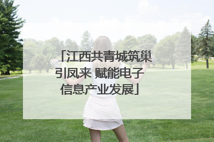江西共青城筑巢引凤来 赋能电子信息产业发展