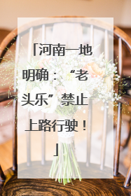 河南一地明确：“老头乐”禁止上路行驶！