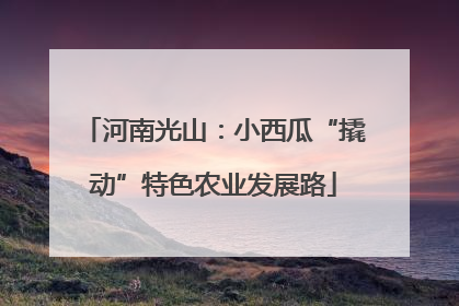 河南光山：小西瓜“撬动”特色农业发展路