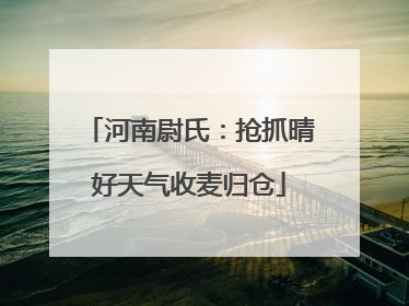 河南尉氏：抢抓晴好天气收麦归仓