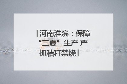 河南淮滨：保障“三夏”生产 严抓秸秆禁烧