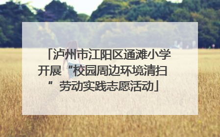 泸州市江阳区通滩小学开展“校园周边环境清扫”劳动实践志愿活动