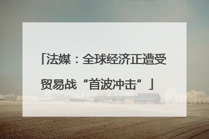 法媒：全球经济正遭受贸易战“首波冲击”