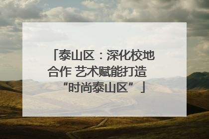 泰山区：深化校地合作 艺术赋能打造“时尚泰山区”