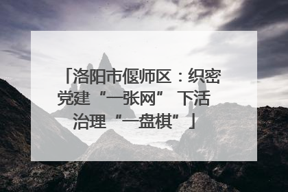 洛阳市偃师区：织密党建“一张网” 下活治理“一盘棋”