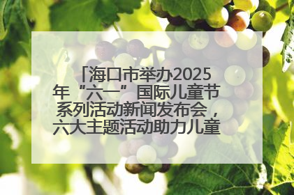 海口市举办2025年“六一”国际儿童节系列活动新闻发布会，六大主题活动助力儿童友好城市建设