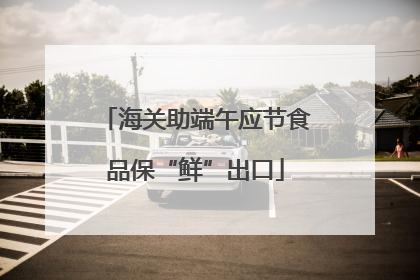 海关助端午应节食品保“鲜”出口