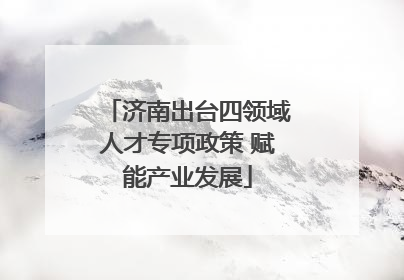 济南出台四领域人才专项政策 赋能产业发展