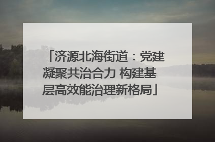 济源北海街道：党建凝聚共治合力 构建基层高效能治理新格局