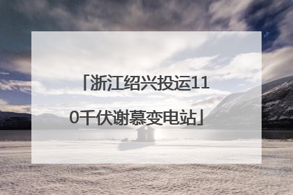 浙江绍兴投运110千伏谢慕变电站