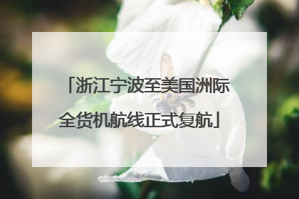 浙江宁波至美国洲际全货机航线正式复航