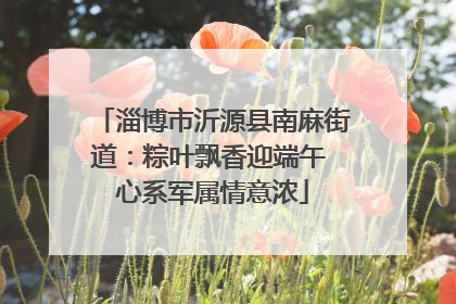 淄博市沂源县南麻街道：粽叶飘香迎端午 心系军属情意浓
