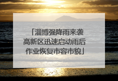 淄博强降雨来袭 高新区迅速启动雨后作业恢复市容市貌