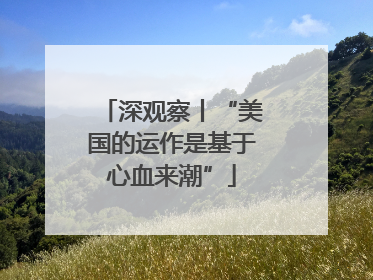 深观察丨“美国的运作是基于心血来潮”