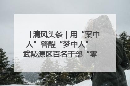 清风头条｜用“案中人”警醒“梦中人” 武陵源区百名干部“零距离”接受警示教育