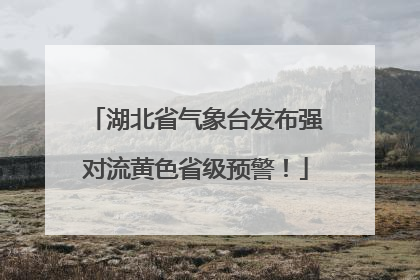 湖北省气象台发布强对流黄色省级预警！