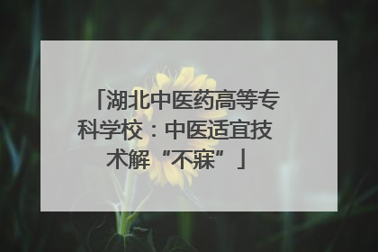 湖北中医药高等专科学校：中医适宜技术解“不寐”