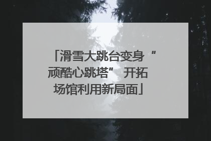 滑雪大跳台变身“顽酷心跳塔” 开拓场馆利用新局面
